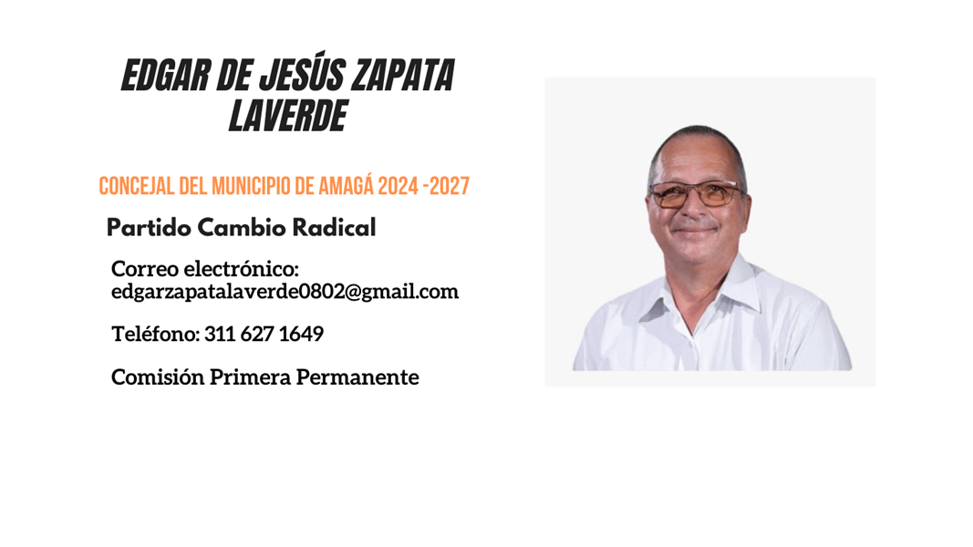 Retrato de Edgar de Jesus Zapata Laverde